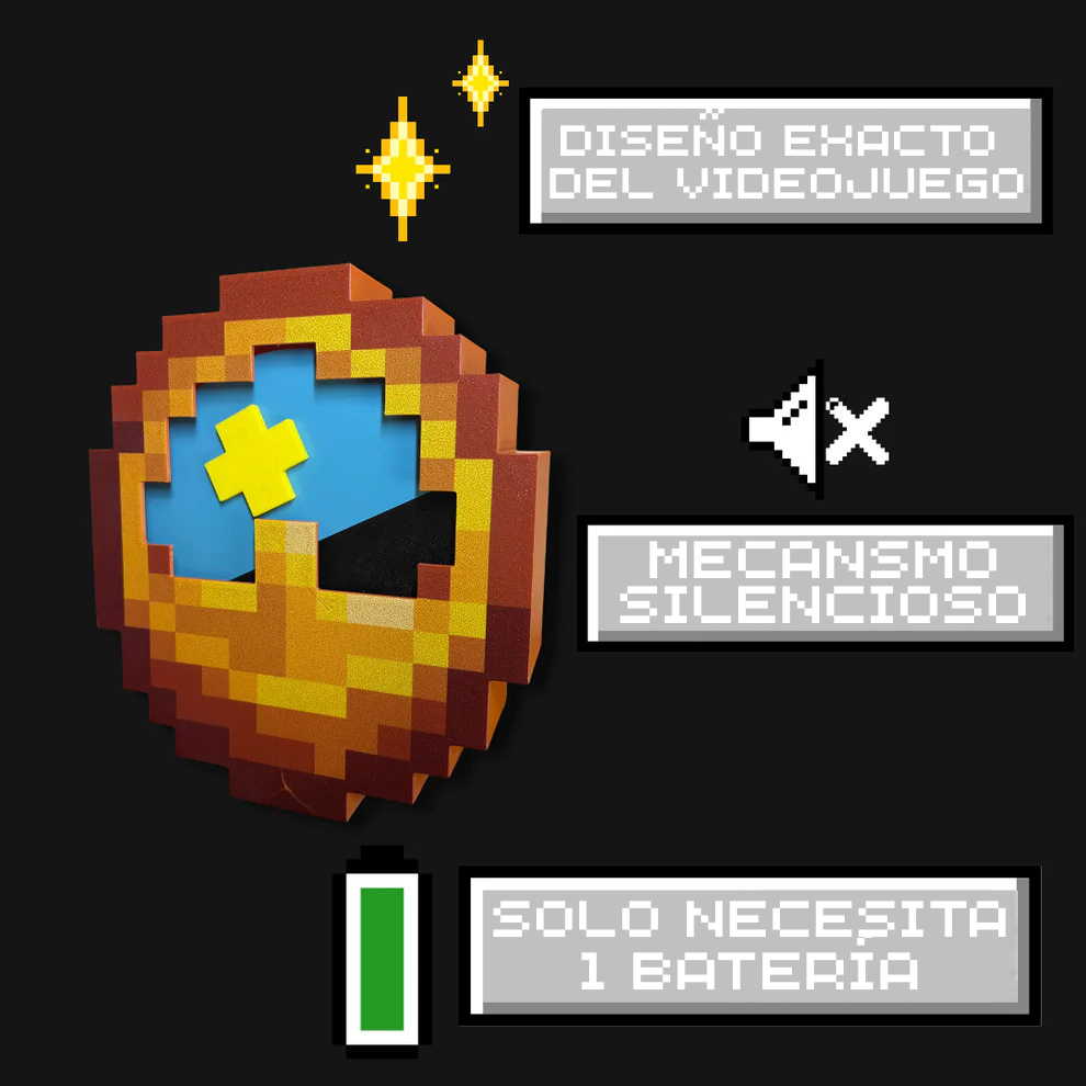 Reloj de pared de Minecraft funcional